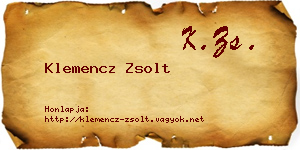 Klemencz Zsolt névjegykártya